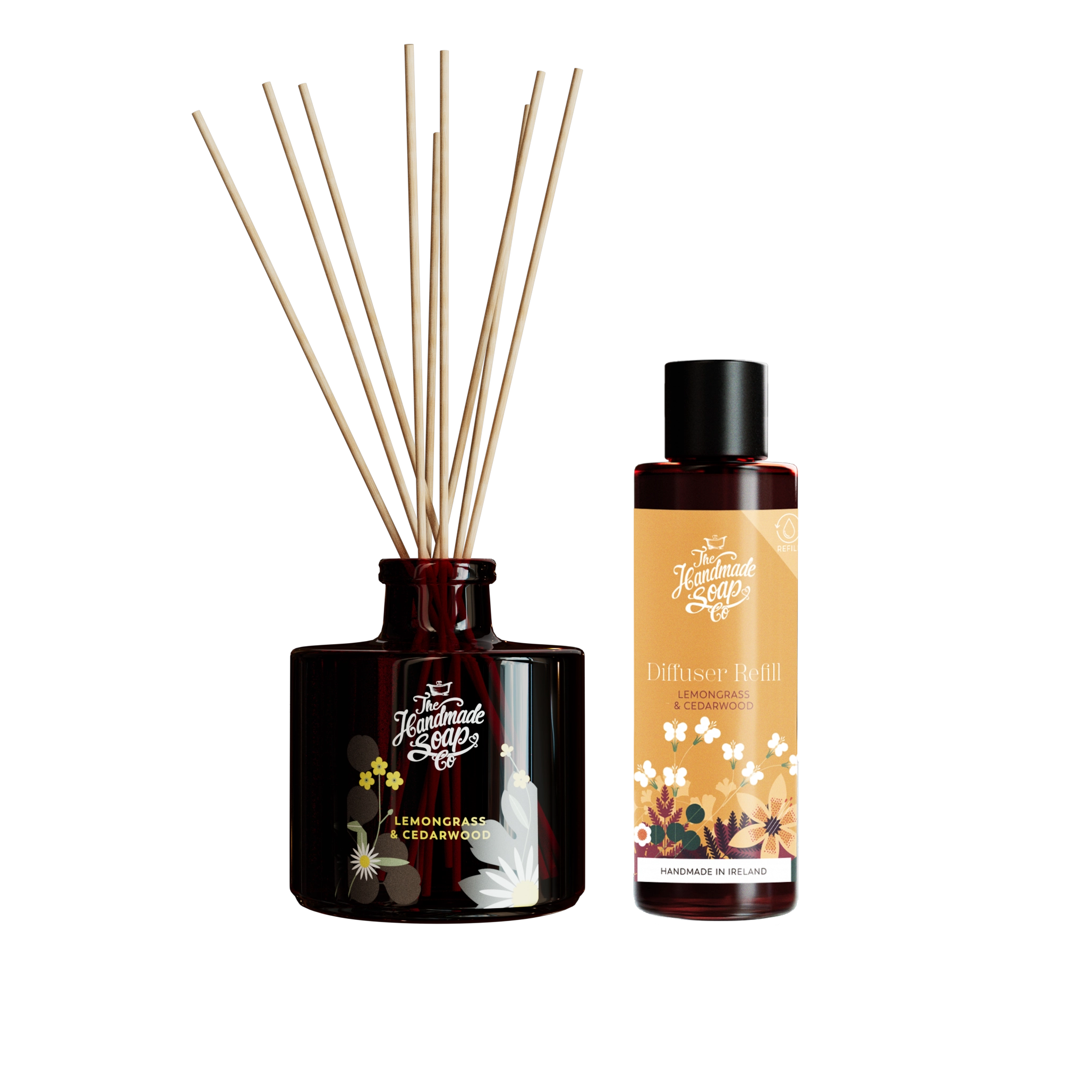 Fragrance Diffuser + Refill - Lemongrass & Cedarwood | 200ml + 150ml