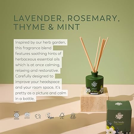 Reed Fragrance Diffuser - Lavender, Rosemary, Thyme & Mint | 200ml