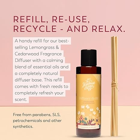 Reed Diffuser Refill Oil - Lemongrass & Cedarwood | 150ml