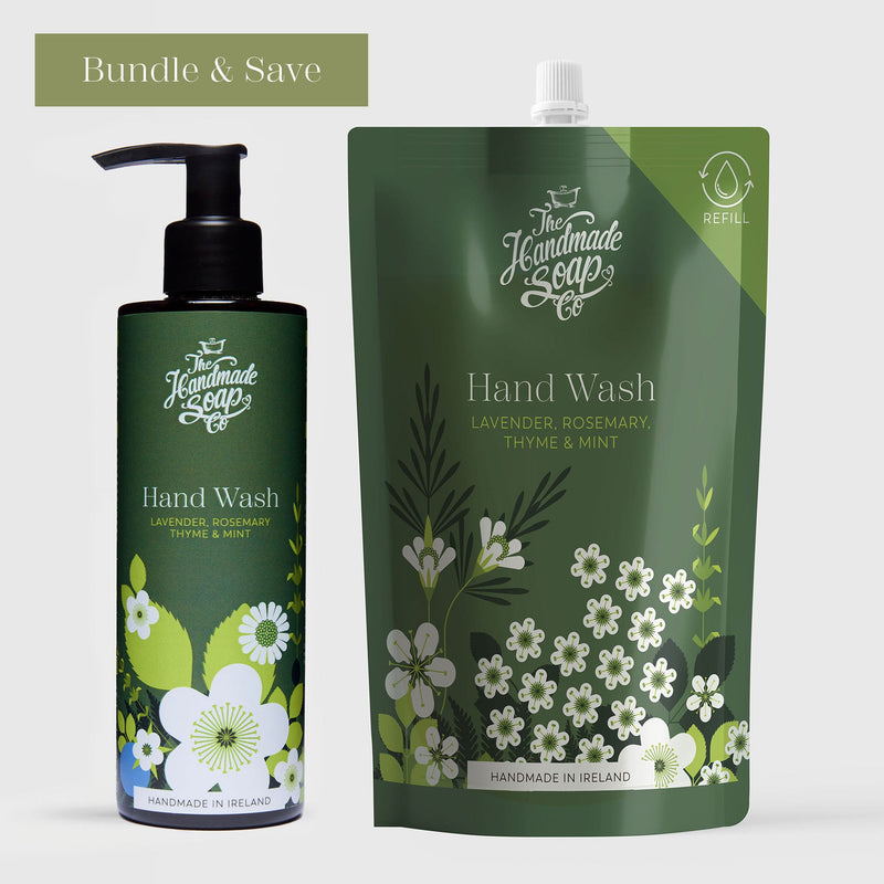 Hand Wash + Refill - Lavender, Rosemary, Thyme & Mint | 250ml + 500ml