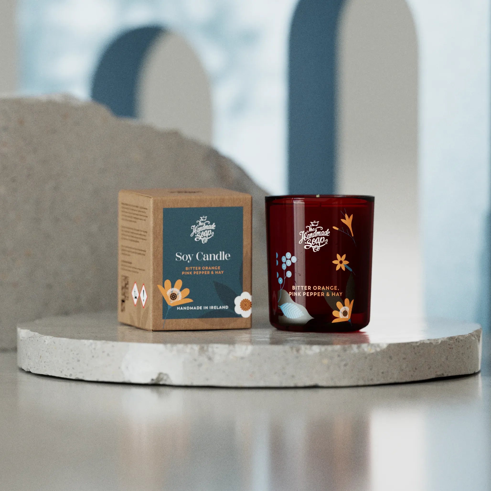Scented Soy Candle - Bitter Orange, Pink Pepper & Hay | 70g
