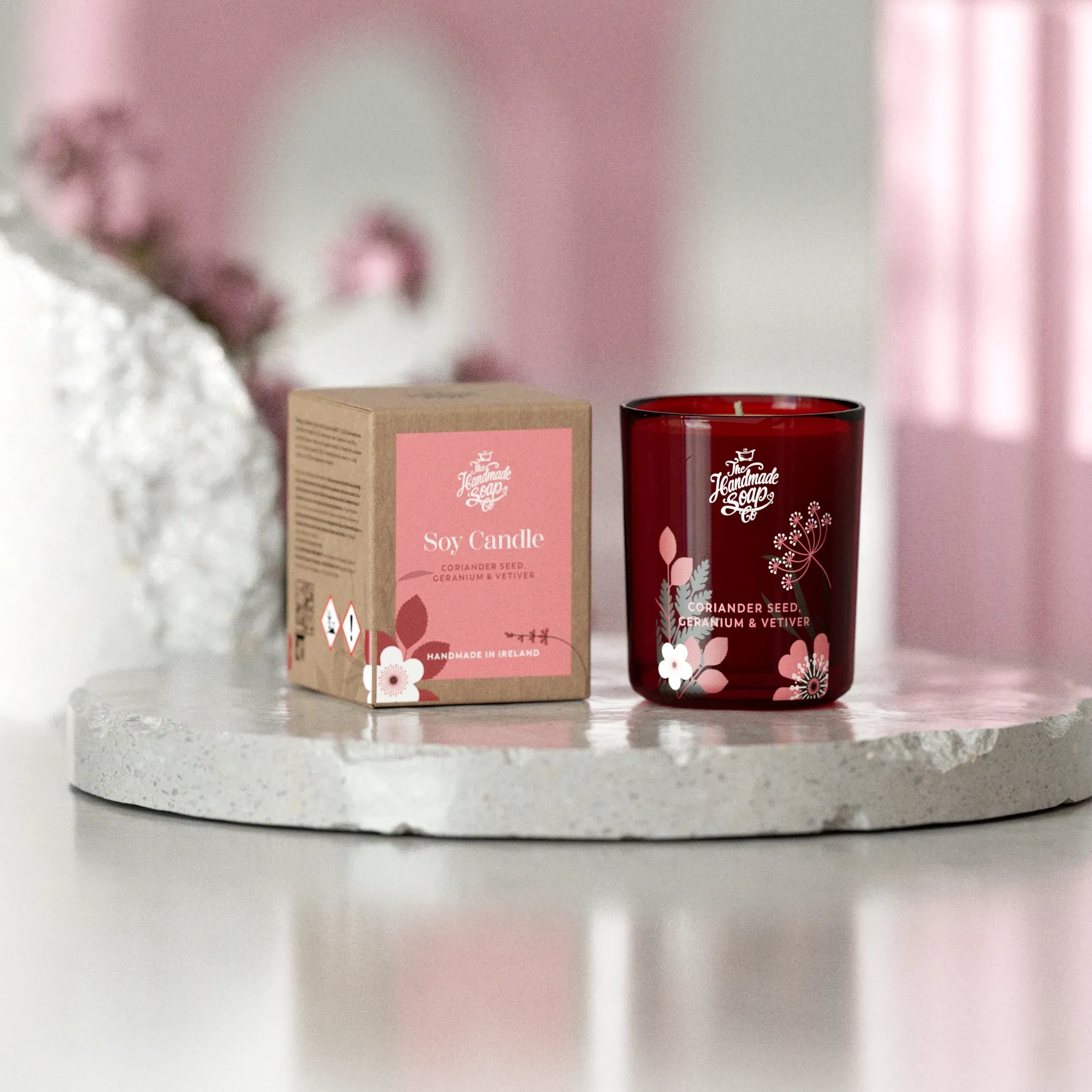 Scented Soy Candle - Coriander Seed, Geranium & Vetiver | 210g