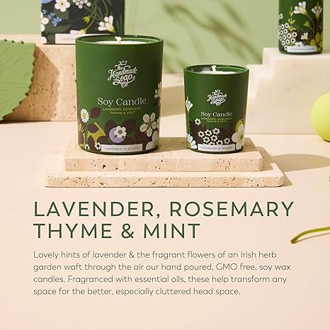 Scented Soy Candle - Lavender, Rosemary, Thyme & Mint | 70g